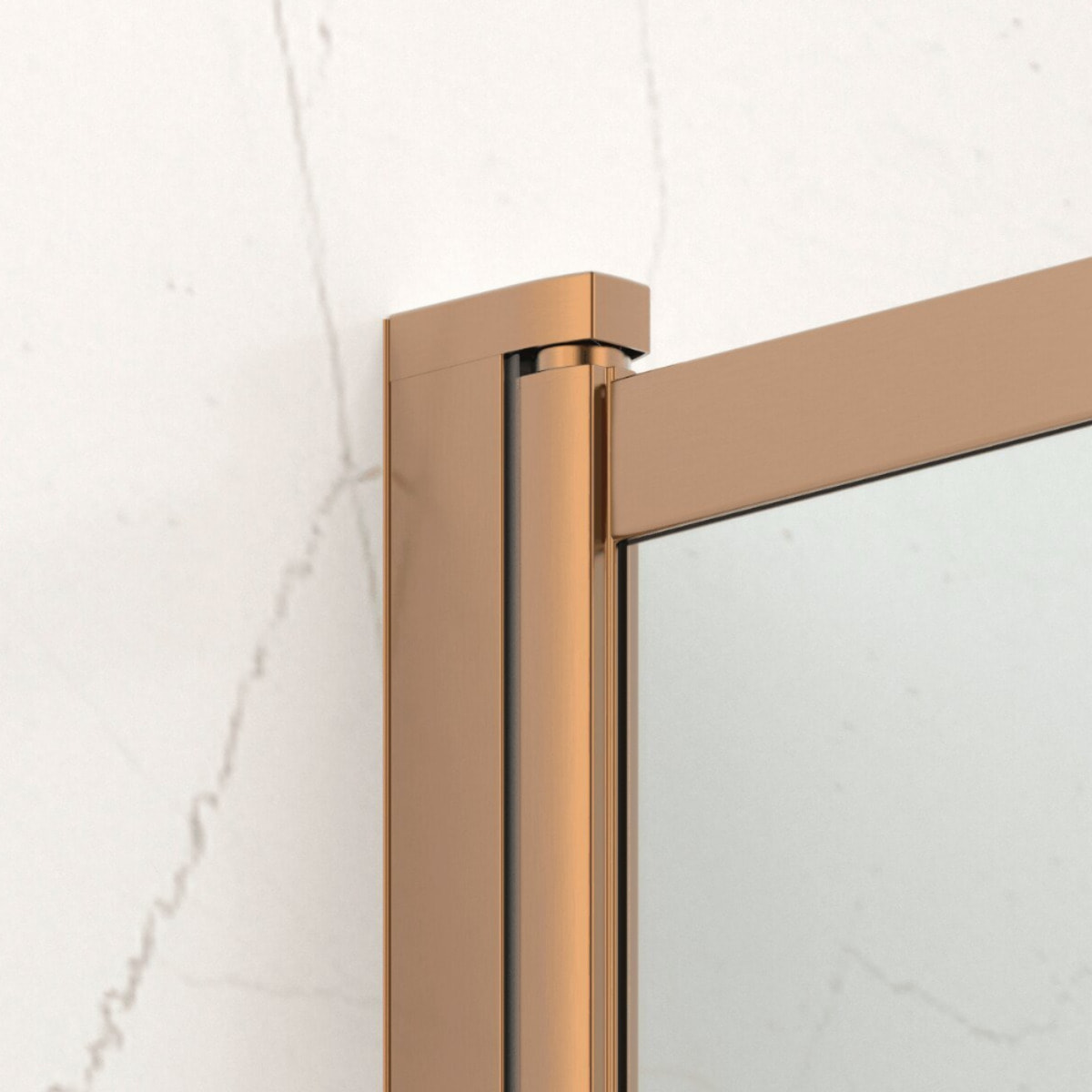 Swiss Aqua Technologies Vision 140x120 cm pare-baignoire coulissant en verre, traitement Easy Clean, or rose (SATVZVI120RG)