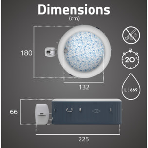 Bestway Spa gonflable rond Lay-Z-Spa Miami AirJet EnergySense 2-4 personnes