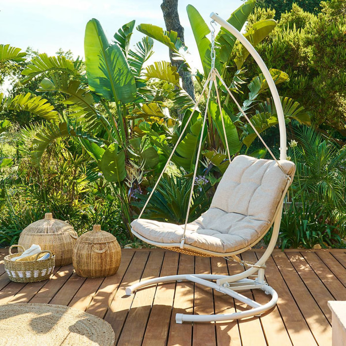 Fauteuil oeuf Dilmau 105x74x144cm argile