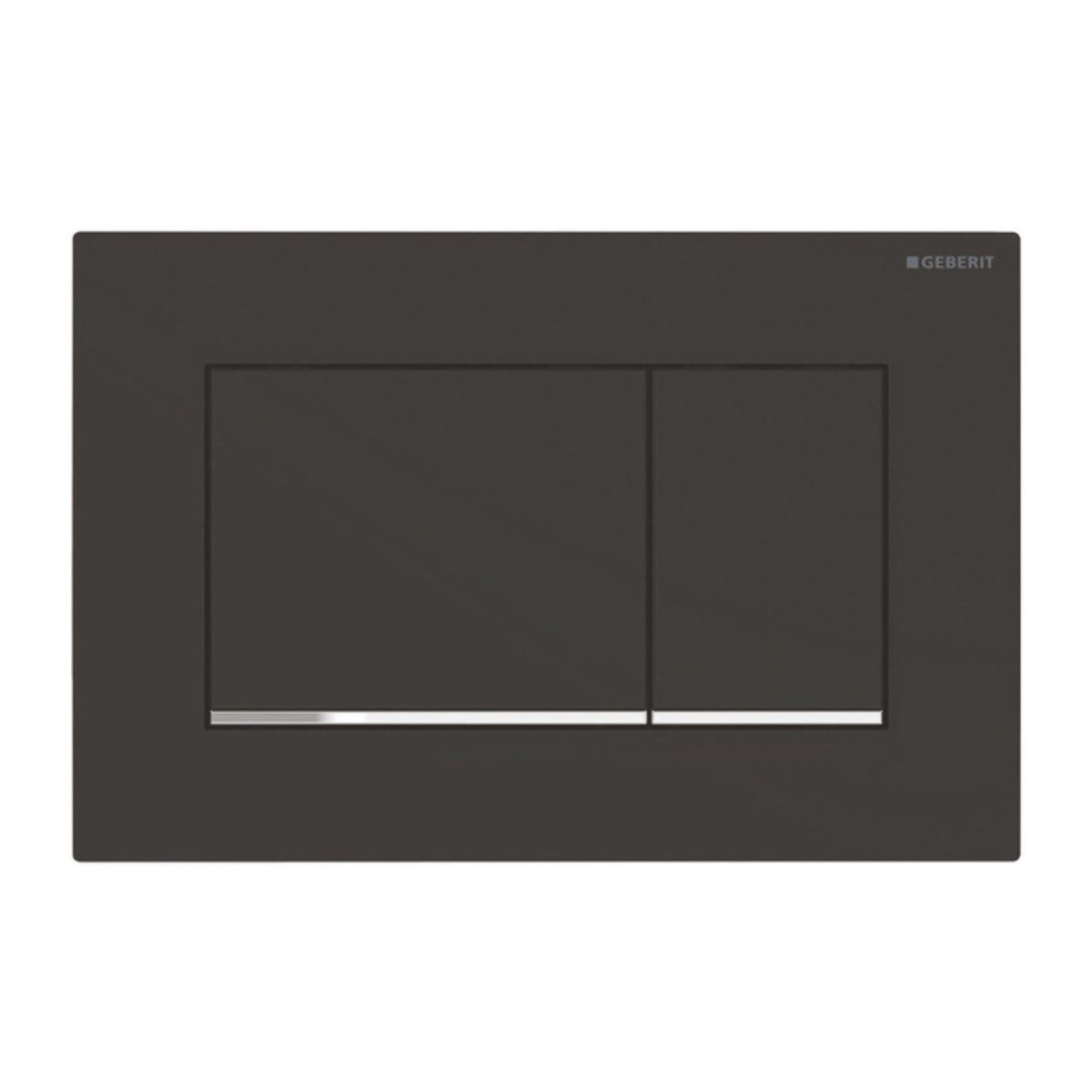 Sigma30 Plaque de déclenchement double touche, Noir mat/chrome (115.883.14.1)