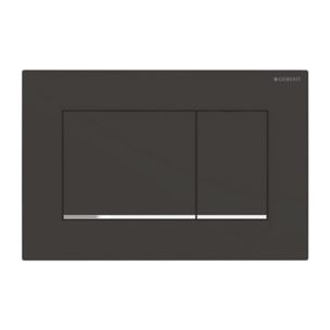 Sigma30 Plaque de déclenchement double touche, Noir mat/chrome (115.883.14.1)