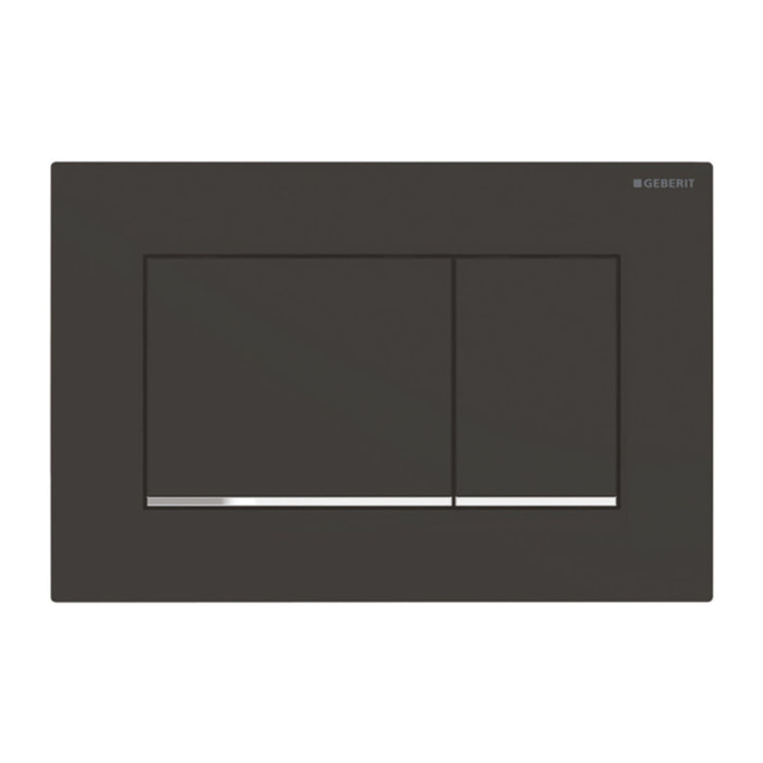 Sigma30 Plaque de déclenchement double touche, Noir mat/chrome (115.883.14.1)