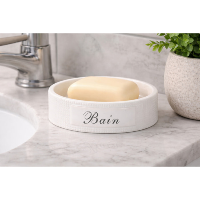 Porte Savon Céramique DINAN Blanc MSV