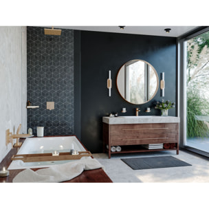 Tablette d'angle AddStoris Q, Bronze brossé