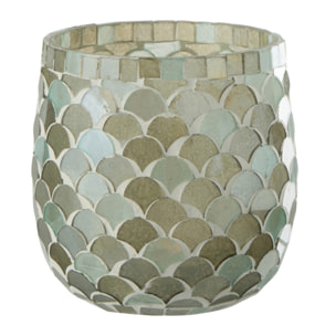 J-Line photophore Mosaïque - verre - aqua - medium