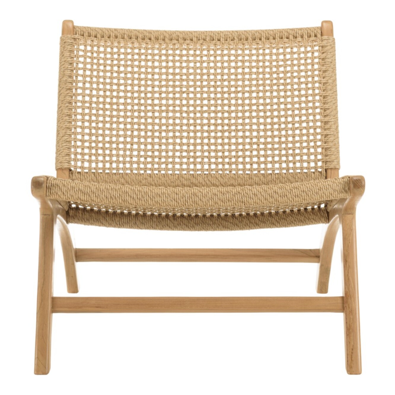 VALERIA - Ensemble de jardin en bois de teck recyclé rotin 2 personnes