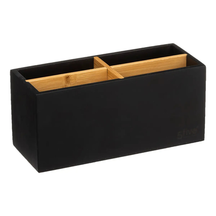 Organiseur 4 compartiments Noir Naturéo