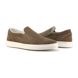 Zapatos Slip On para Hombre - Duca di Morrone Elia Suede Dove Gray