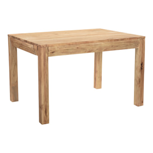 Table extensible rallonges intégrées rectangulaire en bois massif L120-210 cm BALTO