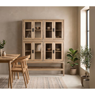 Vitrina de Madera de Mindi 120 Cm Estilo Contemporáneo - Escandinavo