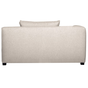 Module d'angle gauche pour canapé en tissu beige naturel PLURIEL