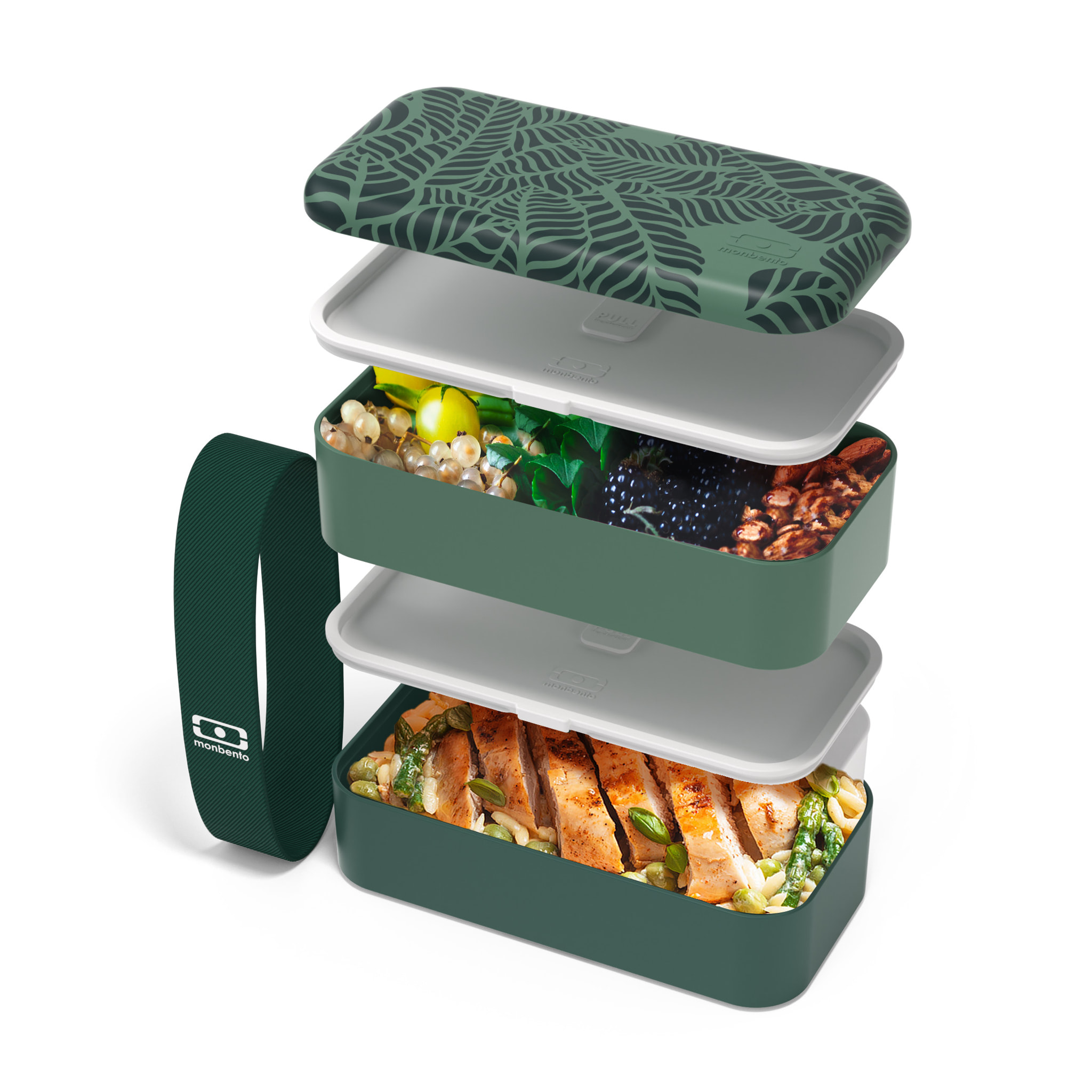 Set repas lunch box 2 étages 1L + Accessoires