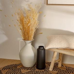 Vase métal Sylvain blanc H36cm