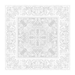 Serviette pur coton bio motif jacquard blanc Alexandrine neige