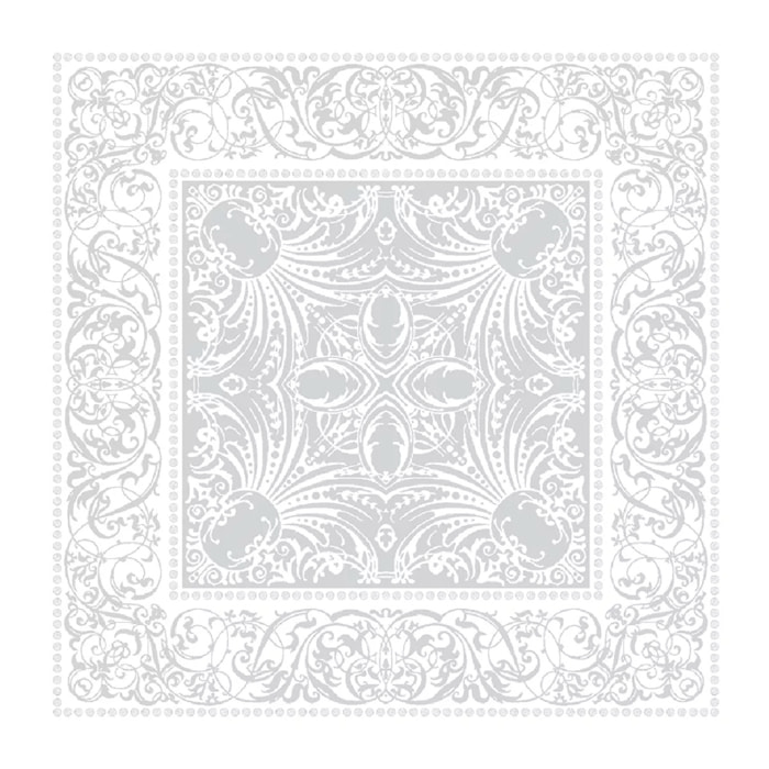Serviette pur coton bio motif jacquard blanc Alexandrine neige