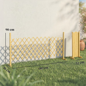 Barrière extensible - 180x30x90cm - bois pré-huilé