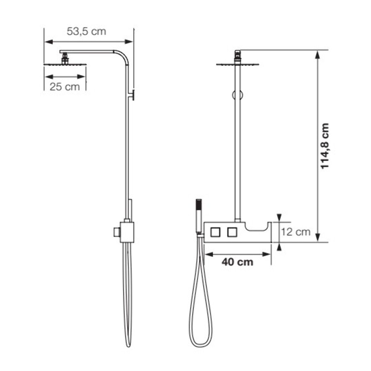 Kinedo Aquachrome - Colonne douche thermostatique