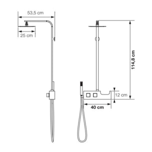 Kinedo Aquachrome - Colonne douche thermostatique