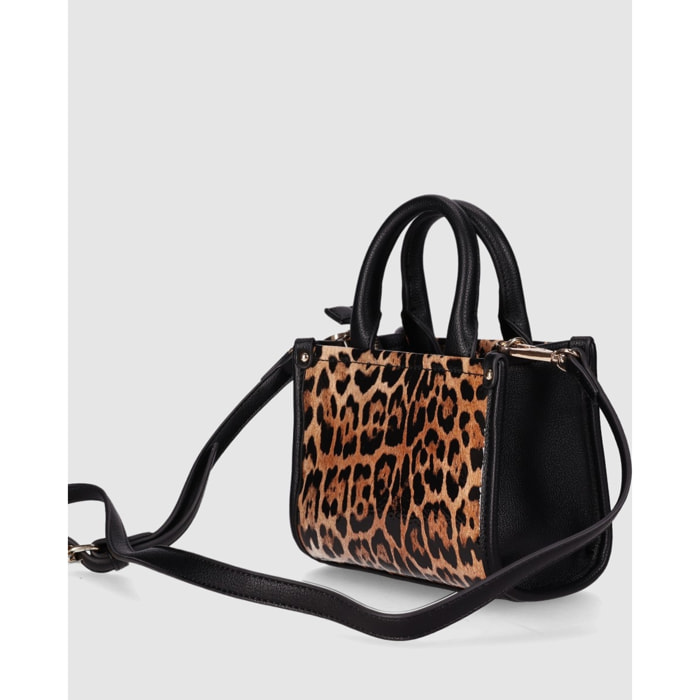 Bolso - Leopardo - Medida: 18 cm x 15 cm x 7 cm