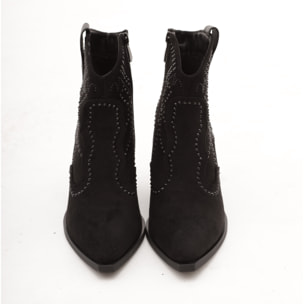 STIVALETTO TEXANO CON BORCHIE NERO