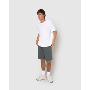 Pantalón corto básico deportivo liso verde azulado