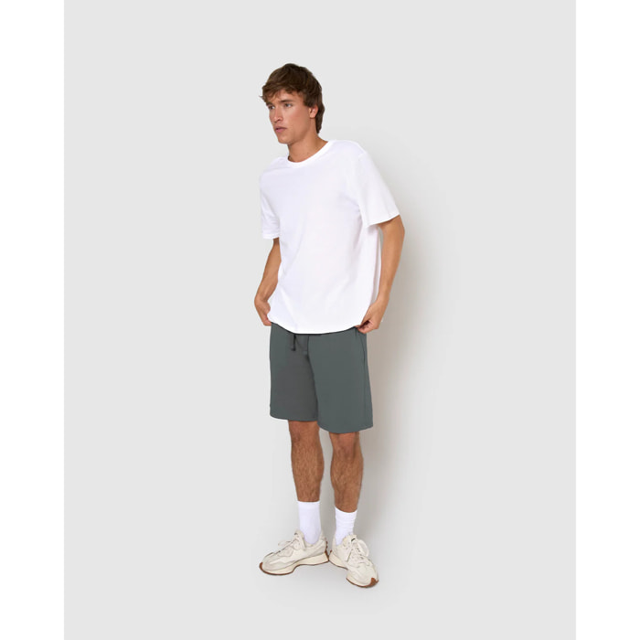 Pantalón corto básico deportivo liso verde azulado
