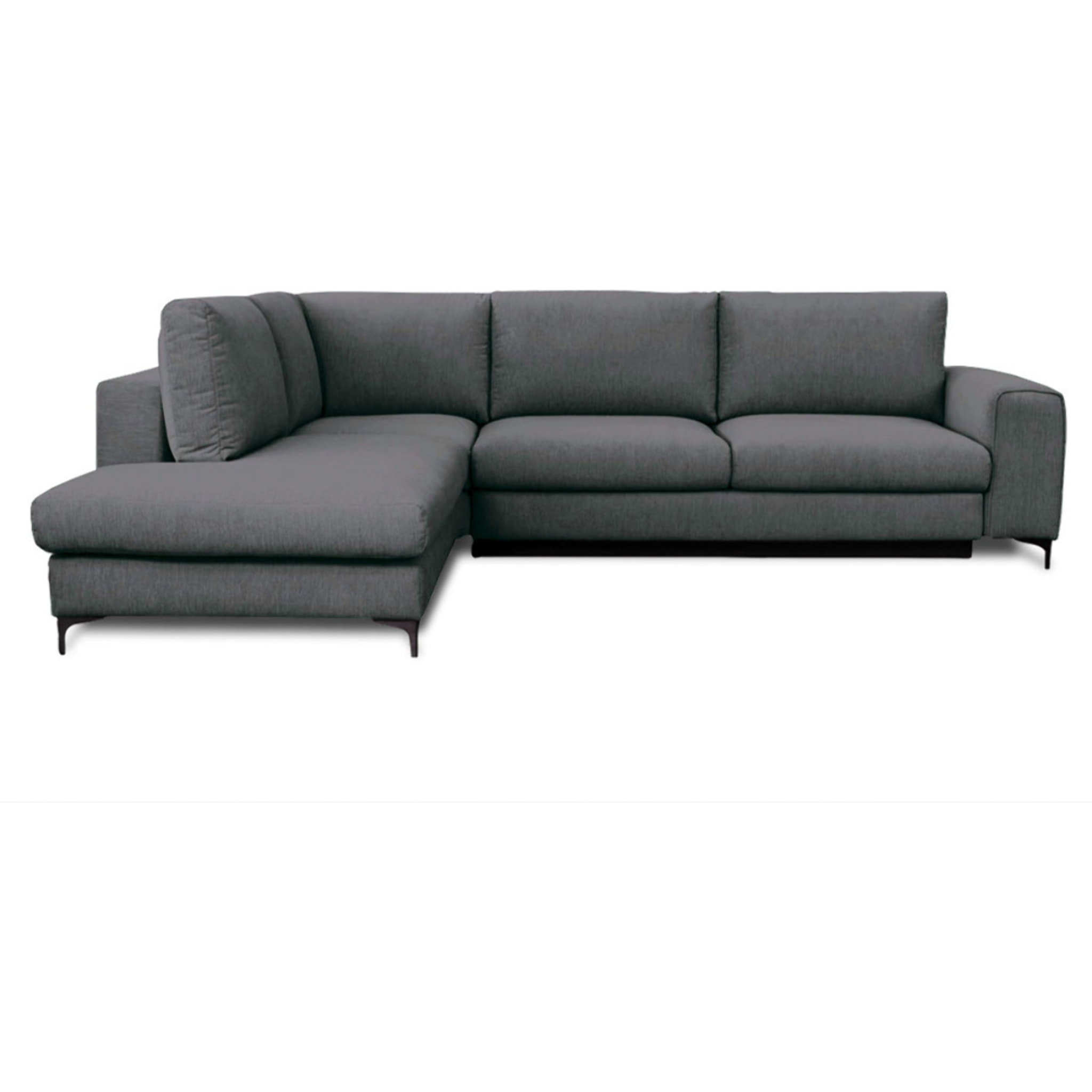 Canapé d'Angle Gauche Tissu Fiesole, 3 Places, Couchage Intégré, Coffre de Rangement, Housse Déhoussable