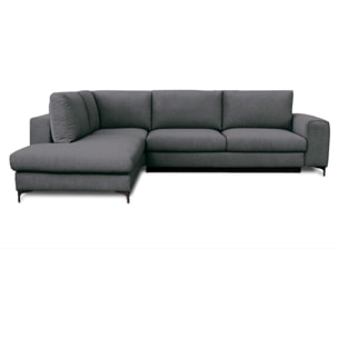 Canapé d'Angle Gauche Tissu Fiesole, 3 Places, Couchage Intégré, Coffre de Rangement, Housse Déhoussable
