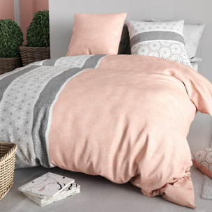 Parure housse de couette imprimé 100% coton - coraline