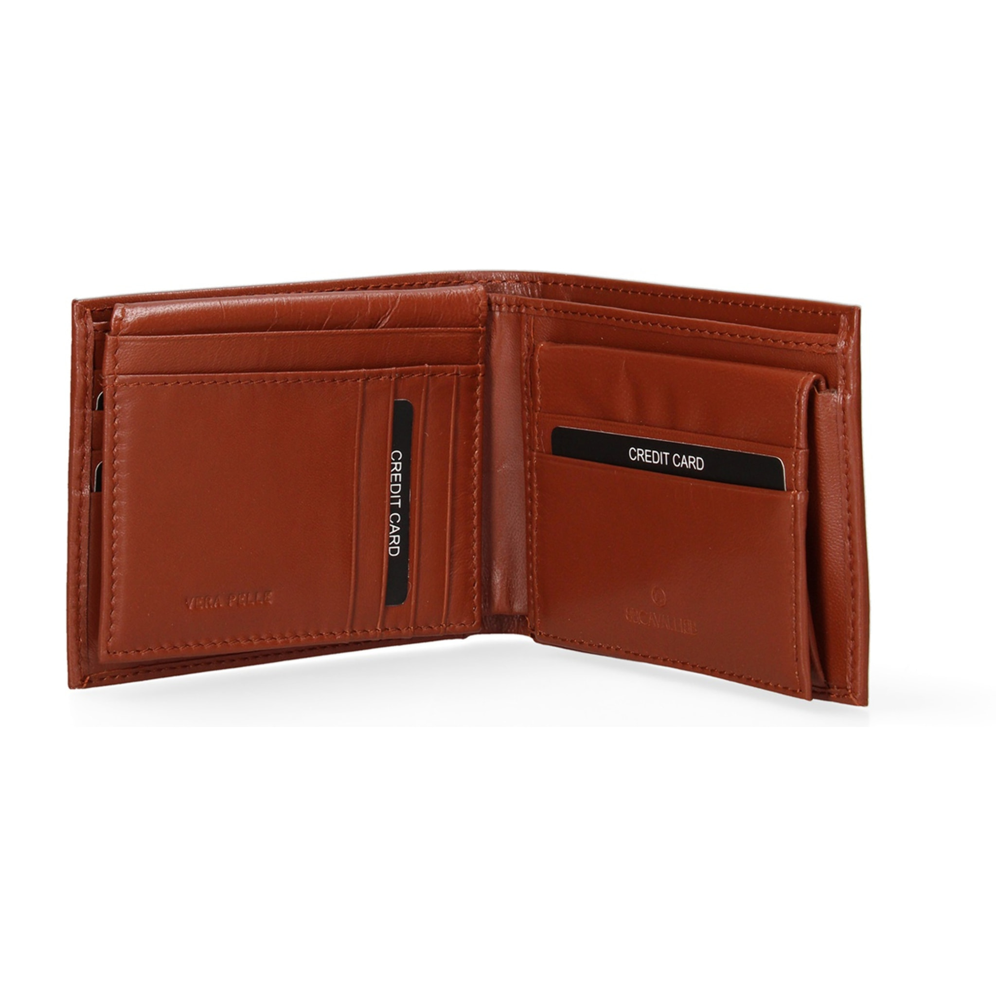 Portafoglio uomo in vera pelle - Modello False - Casual - 12.5 x 10.0 x 2.0 cm