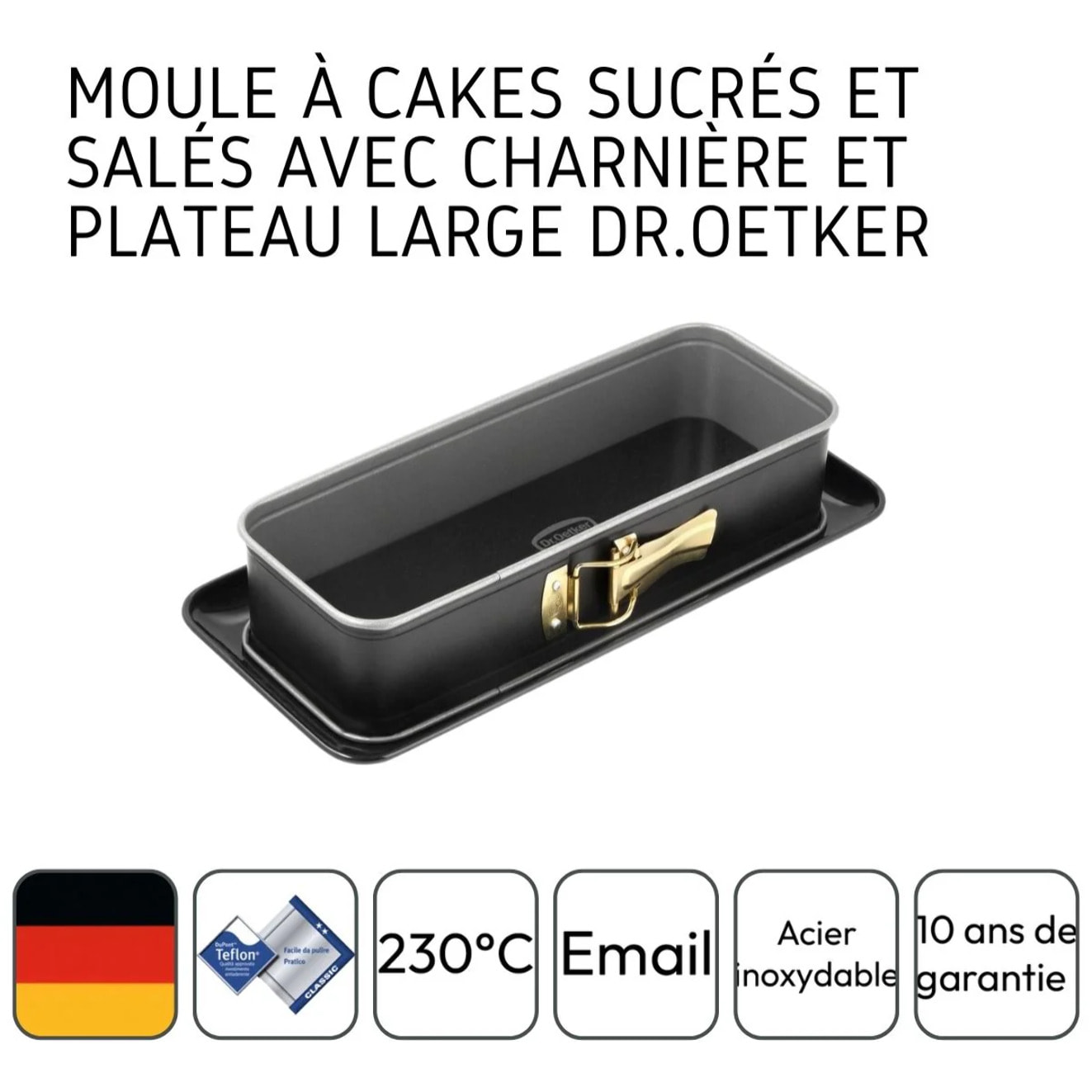 Moule à cake à charnière 30 cm Dr.Oetker Back-Idee Kreativ