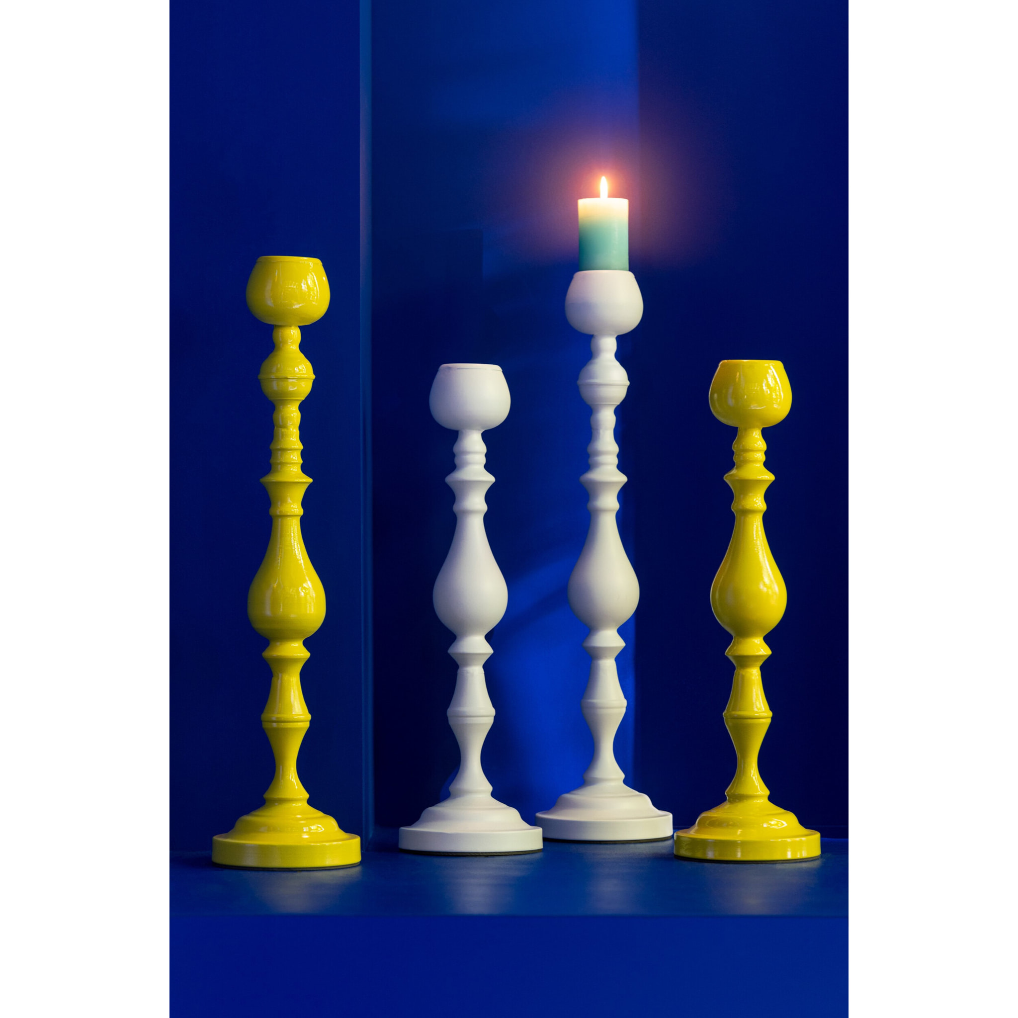 J-Line Photophore Monarchy Metal Blanc Large