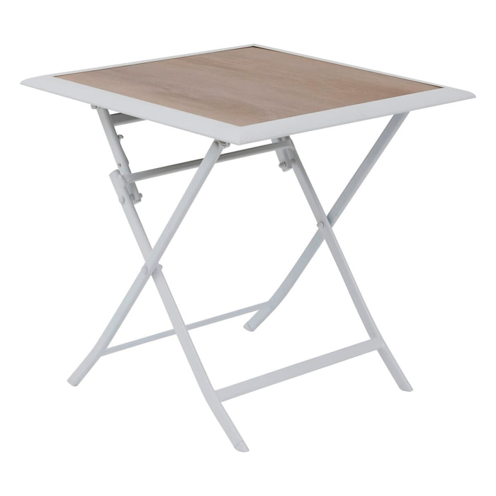 Mesa "azua" plegable cuadrada blanco