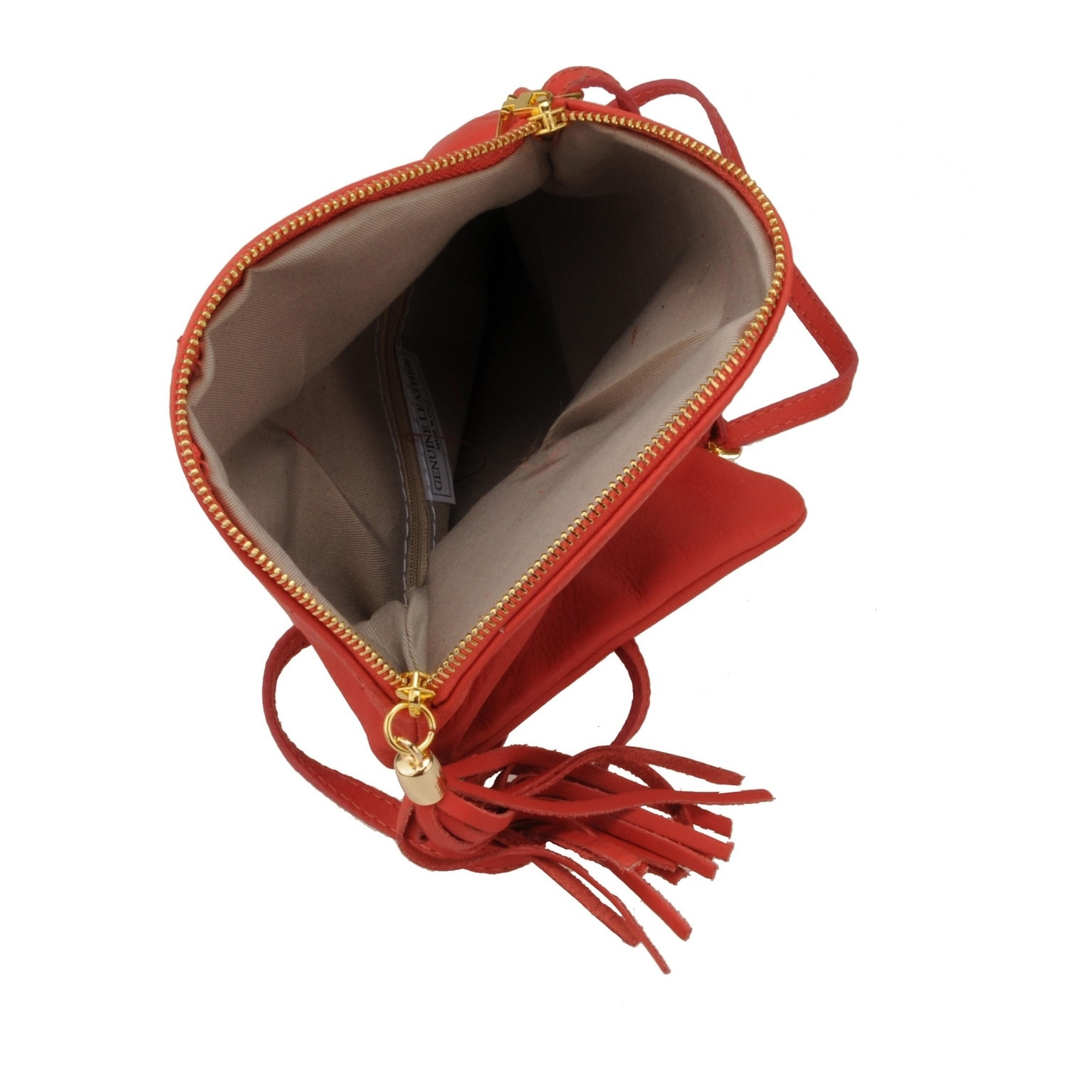 Borse Donna colore Rosso-in pelle Made in Italy 18x20x2cm