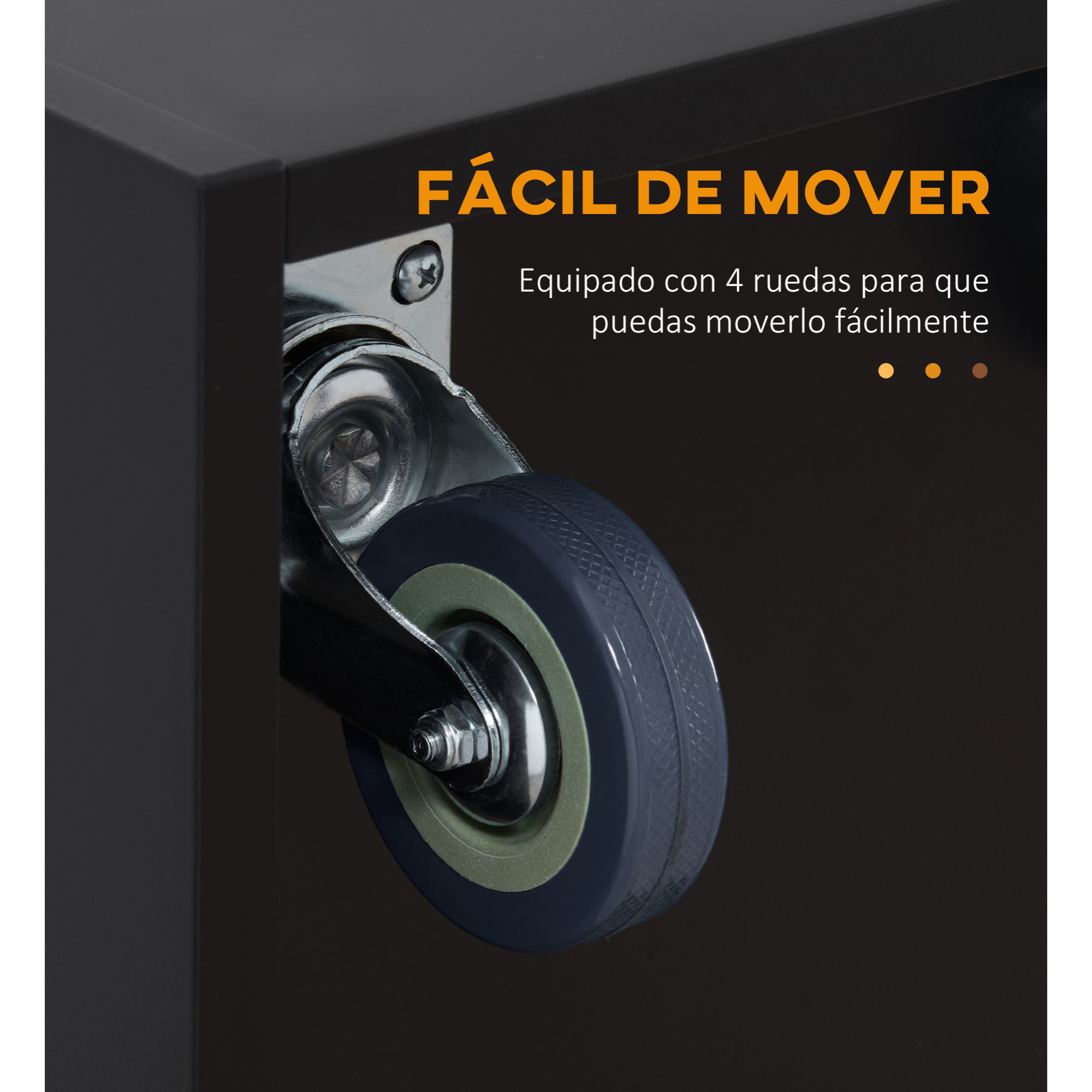 Isla de Cocina con Ruedas Carro de Cocina con Tablero de Acero Inoxidable 2 Cajones 4 Puertas 2 Estantes Ajustables Especiero y Toallero 145x45x93 cm Negro