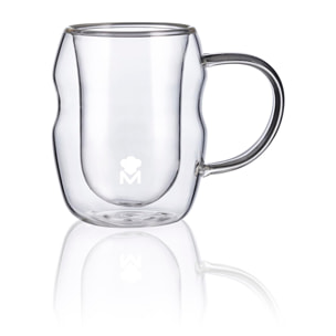 Set de 4 vasos 50ml mixology de doble pared en borosilicato masterpro