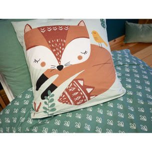 Parure de lit enfant coton marron