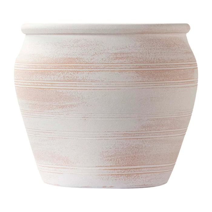 Macetero Ceramica Blanca 35x35x30,5 Cm