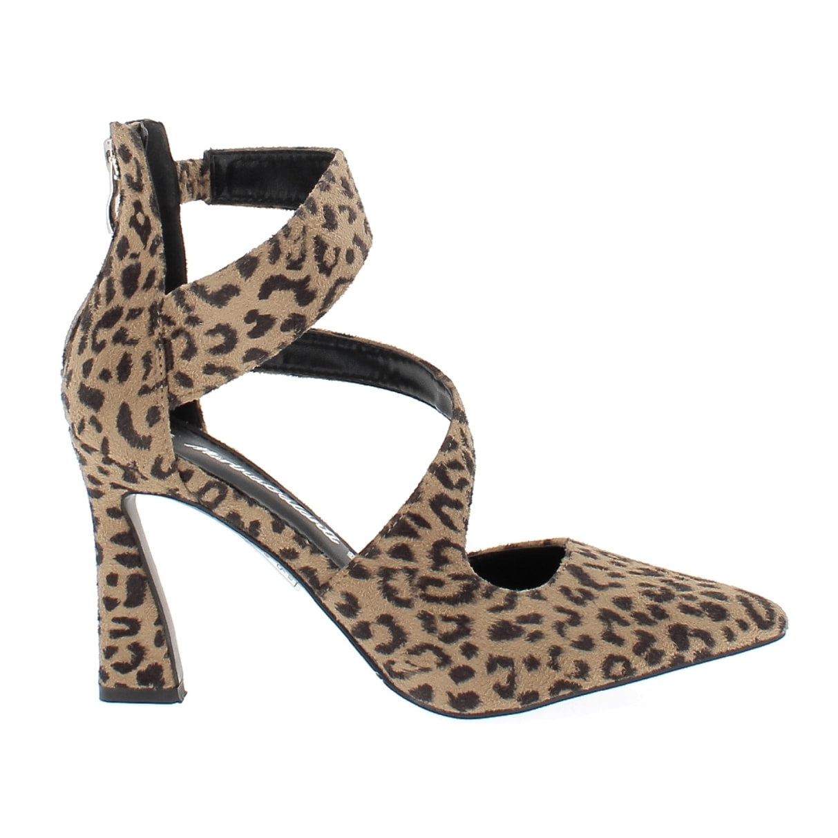 Marina Galanti Scarpe Donna Smooth Eco-Animalier Hankle Strap D'Orsay Spool Heeled 90 MG W24A063 Beige