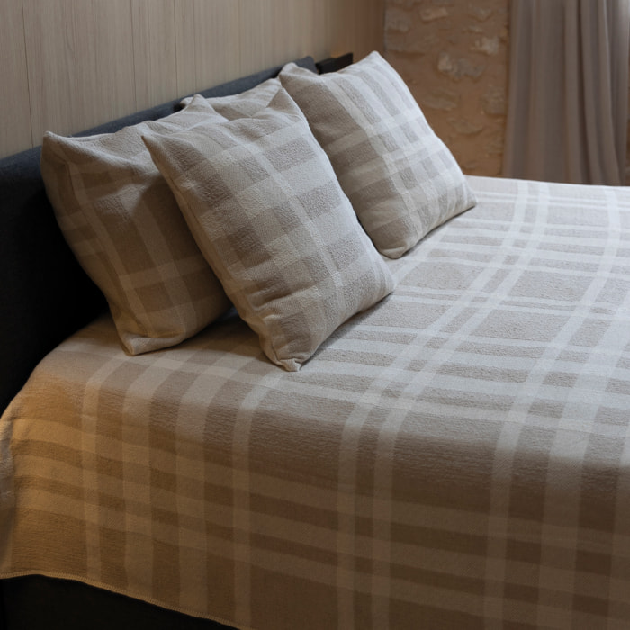 Naturals - Colcha Foulard - 80% Algodón - 20% Poliéster - Jacquard - Siena Beige