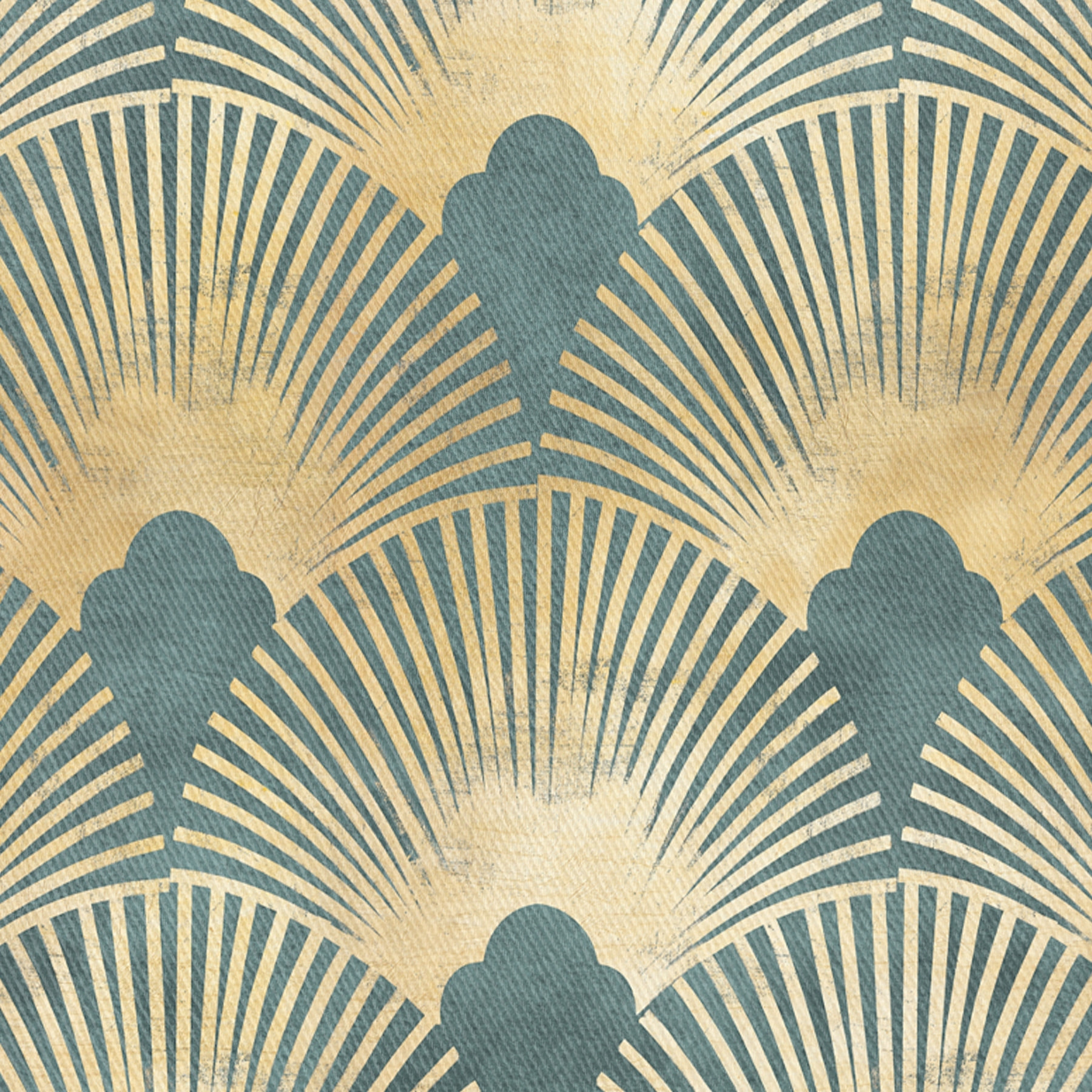 Mantel estampado antimanchas IRINA TURQUESA