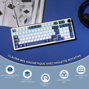 Clavier gamer THE G-LAB KEYZ ELITE 400 HE BW Magnetique