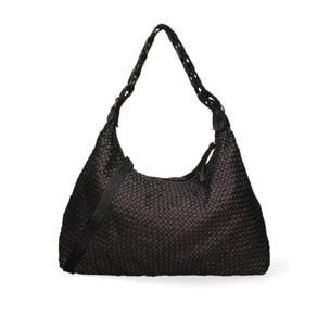 Borsa a spalla da donna In Vera pelle Made in Italy 46x33x15 cm