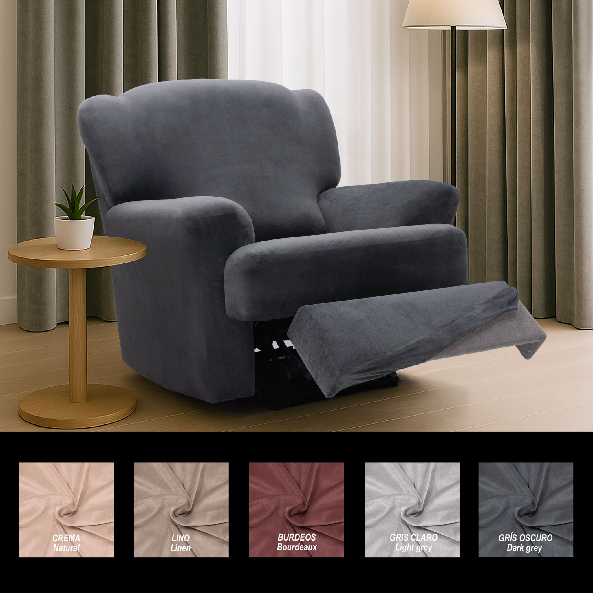 Funda TERCIOPELO ANTIMANCHAS Multi elástica para RELAX modelo VERONICA