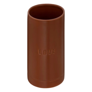 Vase "Avi" en céramique H20cm marron caramel