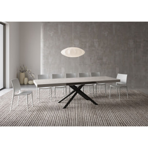 Tavolo allungabile 80x160/244 cm Karida Cashmere gambe antracite