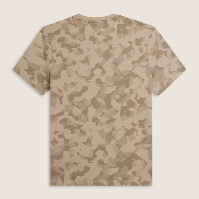 T-shirt camouflage con fondo tinta unita e logo cuore