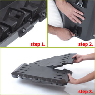 Compostador 380 l prosperplast compogreen de plástico en color negro, 82,6 (alto) x 71,9 (ancho) x 71,9 (profundo) cms
