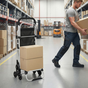 Carrito de Compra Plegable 3 en 1 de 40 L de Aluminio con Asiento Colapsable, Bolsa Térmica Extraíble, Carro de la Compra con 6 Ruedas y Asa Ajustable, para Supermercado, Negro