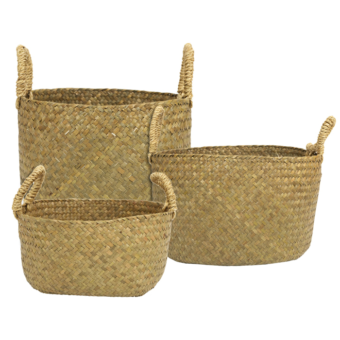 Panier Tresse Avec Anses X3